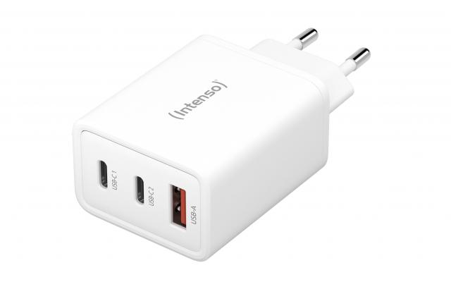 INTENSO ALIMENTATORE FAST 65W 1 ENTRATA USB A + 2 ENTRATE USB C GAN