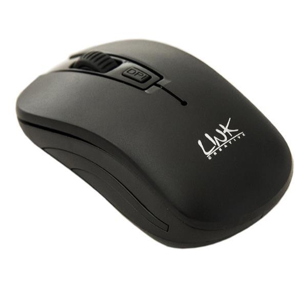 LINK MOUSE WIRELESS 3 TASTI NERO RICEVITORE USB 1000 DPI