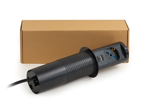 LINK MULTIPRESA DA TAVOLO ESTRAIBILE CON UNA PORTA UNIVERSALE ITA/SCHUKO