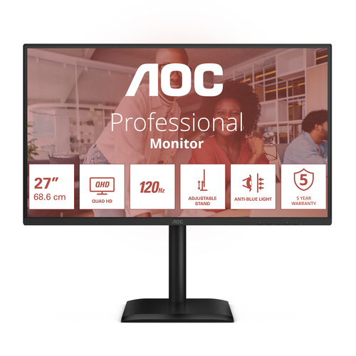 AOC MONITOR 27 LED IPS QHD 16:9 4MS 120hz 350 CDM