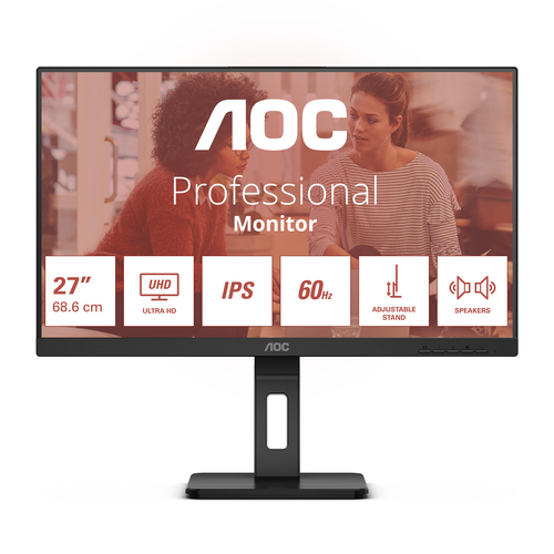AOC MONITOR 27 LED IPS 4K UHD 16:9 4MS 350 CDM