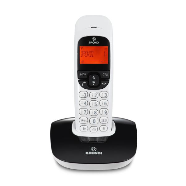 BRONDI TELEFONO CORDLESS NICE NERO/BIANCO