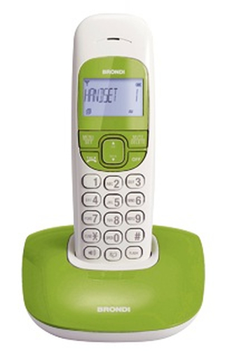 BRONDI TELEFONO CORDLESS NICE BIANCO/VERDE