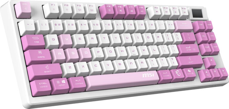 MSI  GK600 WHITE DEEP PURPLE LIGHT PURPLE FORGE  KEYBOARD
