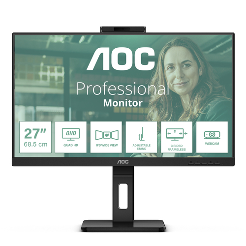 AOC MONITOR 27 LED IPS QHD 16:9 4MS 350 CDM