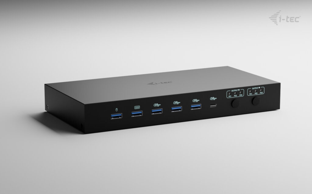 I-TEC DOCKING STATION USB-C KVM PER 3 HOSTS, DUAL DISPLAY, POWER DELIVERY 1X 92W/2X 65W - immagine 3