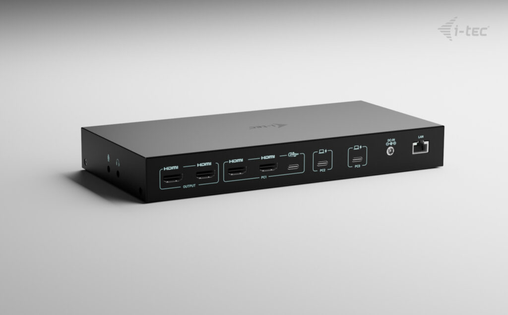 I-TEC DOCKING STATION USB-C KVM PER 3 HOSTS, DUAL DISPLAY, POWER DELIVERY 1X 92W/2X 65W - immagine 2