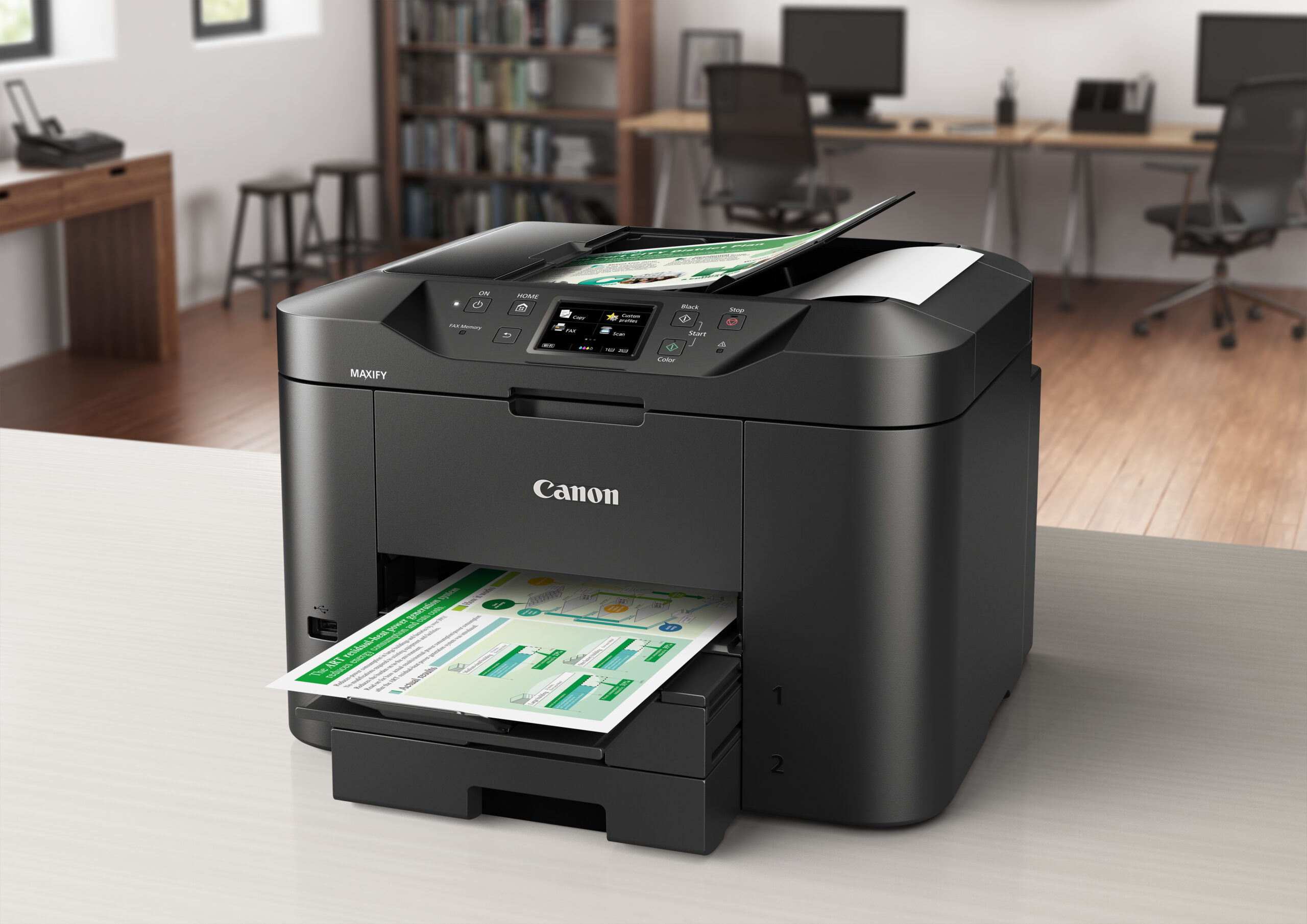 CANON MULTIFUNZIONE INK A4 COLORE, MAXIFY MB2750, 19PPM, ADF, USB/LAN/WIFI, 3 IN 1 - immagine 7
