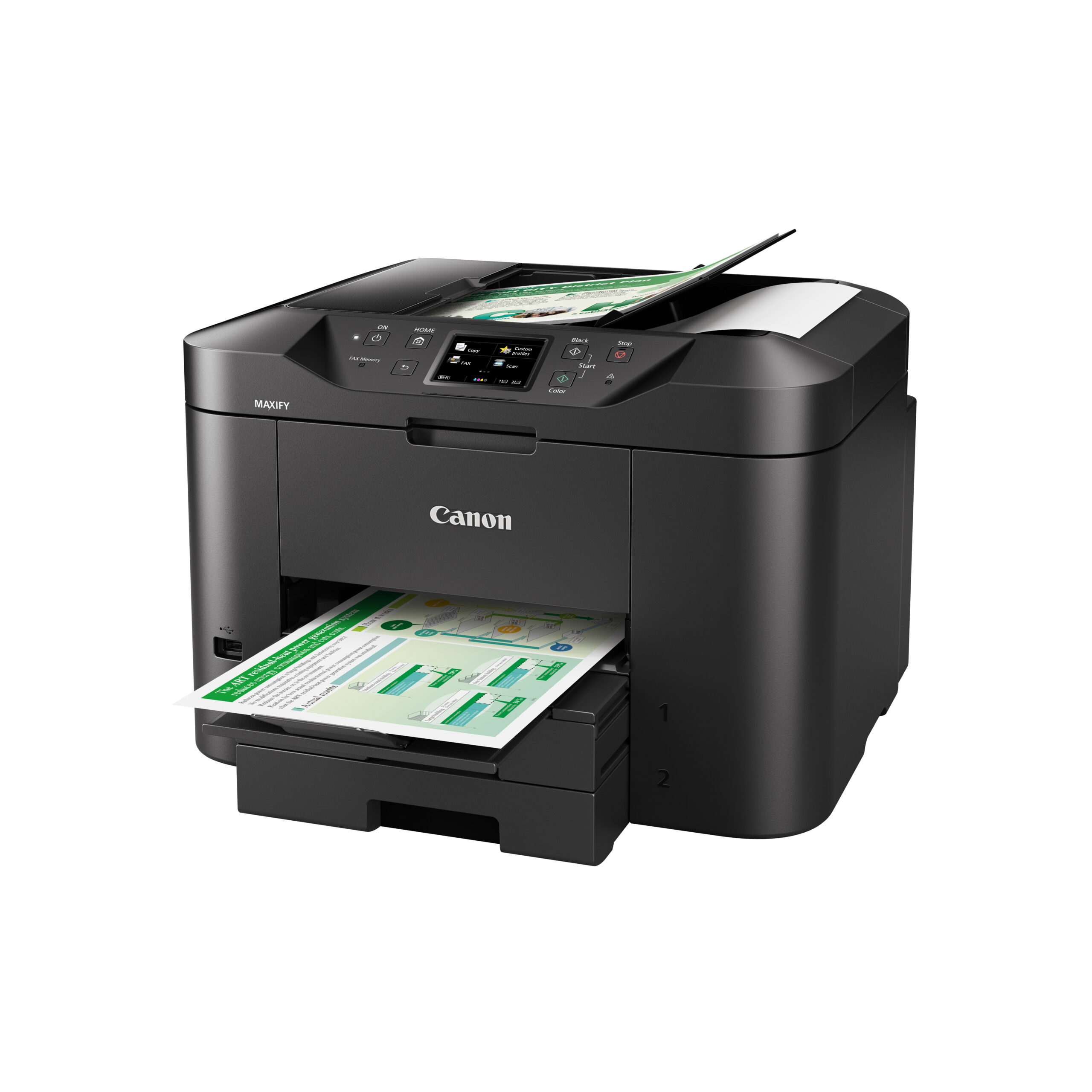 CANON MULTIFUNZIONE INK A4 COLORE, MAXIFY MB2750, 19PPM, ADF, USB/LAN/WIFI, 3 IN 1 - immagine 6
